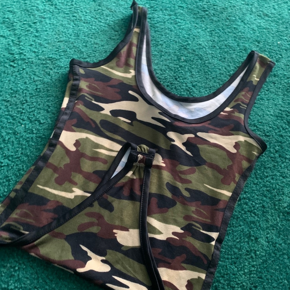 NEVER WORN!! Camouflage body suit